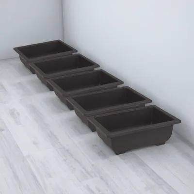 Bonsai Vertical Garden - 5Pcs Pot Bunga Plastik Persegi Panjang