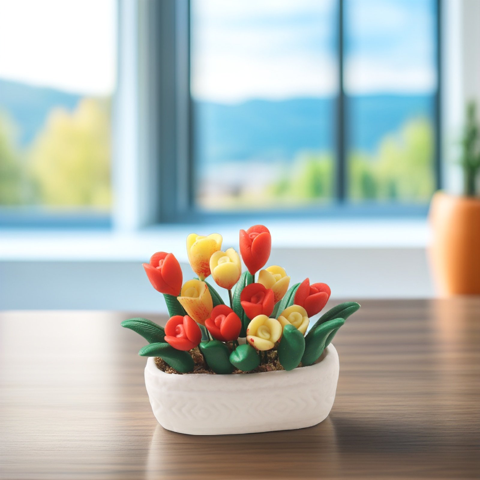Bonsai Garden House - Dekorasi Tanaman Mini Tulip dalam Pot