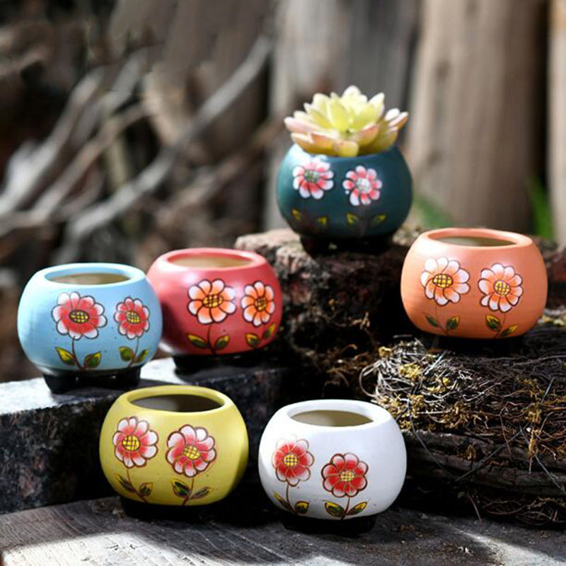 Bonsai Garden Art - 6 buah/set Pot tanaman Bonsai, Pot