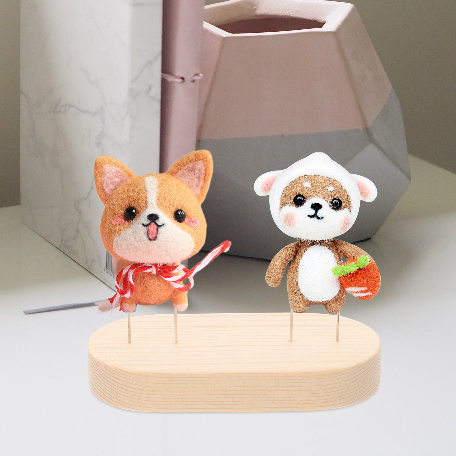 Rak Pajangan Needle Felting Ka - Display Stand Wood ulasan dan harga