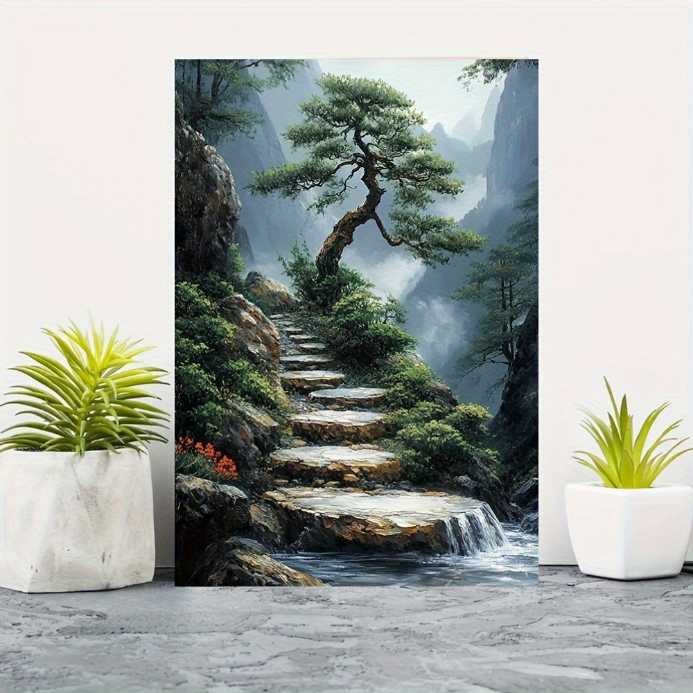 Karya Seni Kanvas Taman Zen Me - Bonsai Vertical Garden ulasan dan harga
