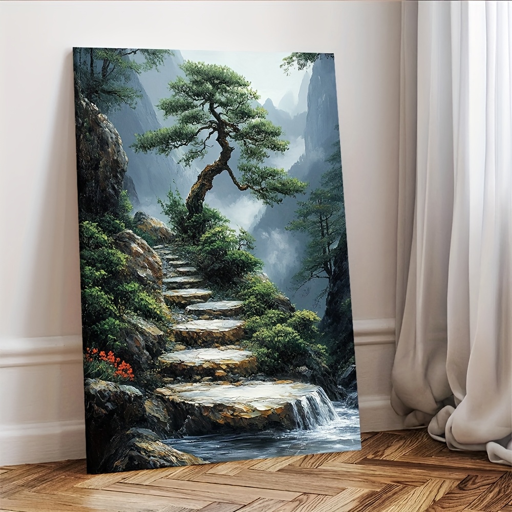 Karya Seni Kanvas Taman Zen Me - Bonsai Vertical Garden ulasan dan harga