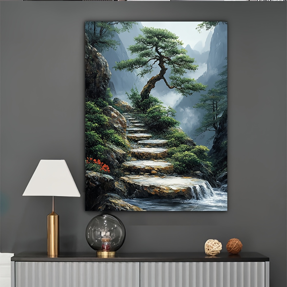Karya Seni Kanvas Taman Zen Me - Bonsai Vertical Garden ulasan dan harga