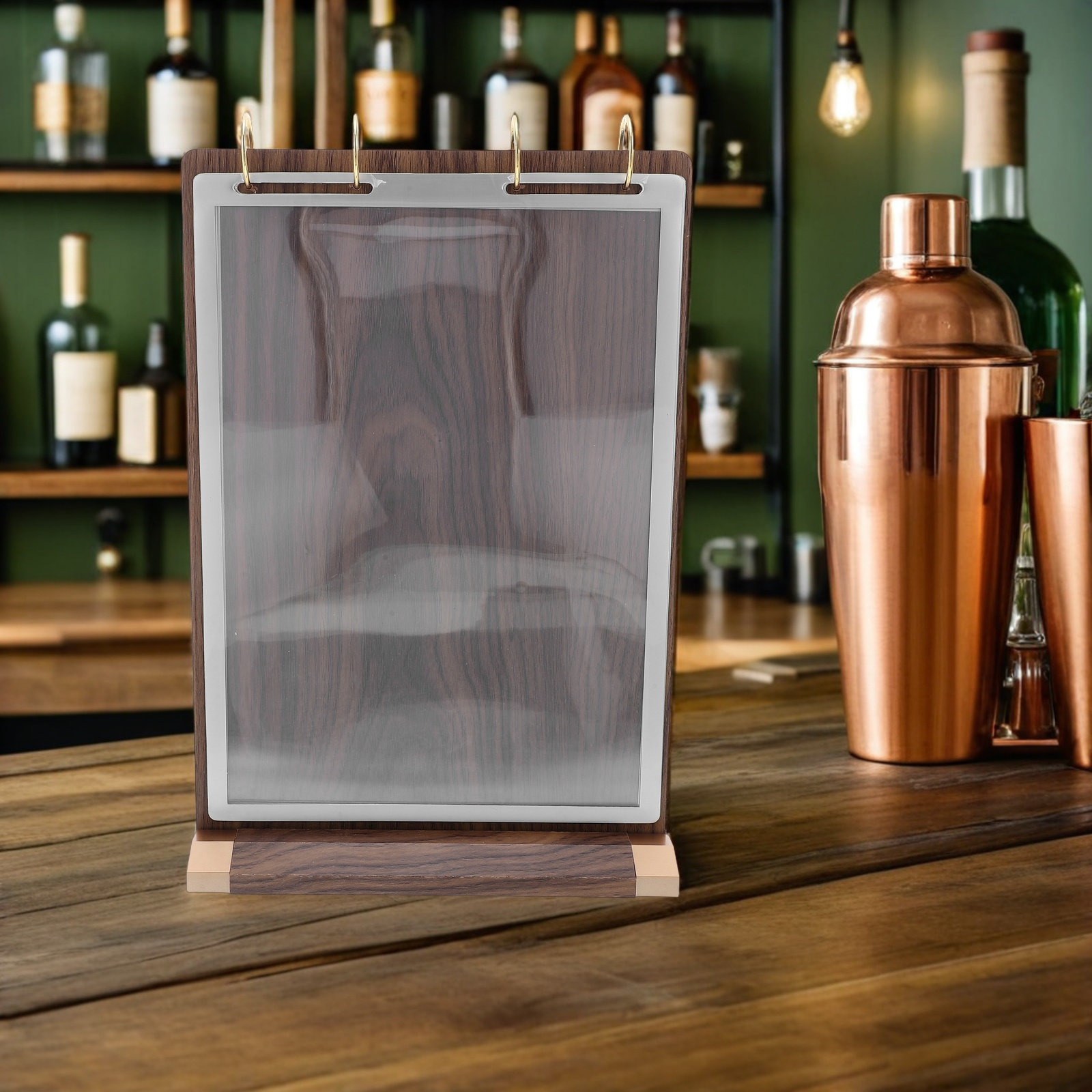 6 Halaman Penyangga Menu Kayu  - Display Stand Wood ulasan dan harga