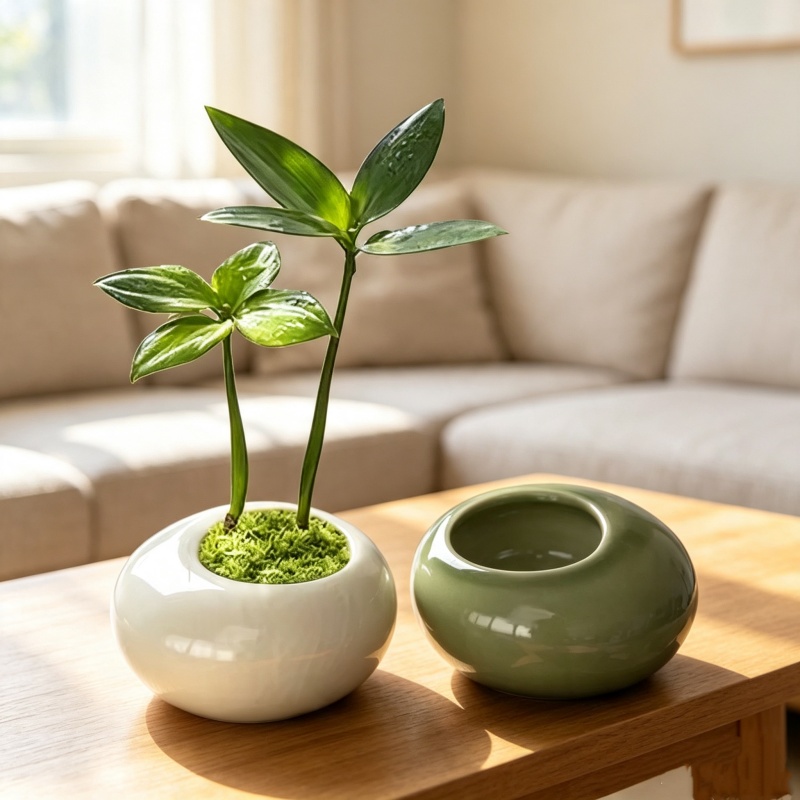Pot Tanaman Mini Berlapis Es K - Bonsai Garden Art ulasan dan harga