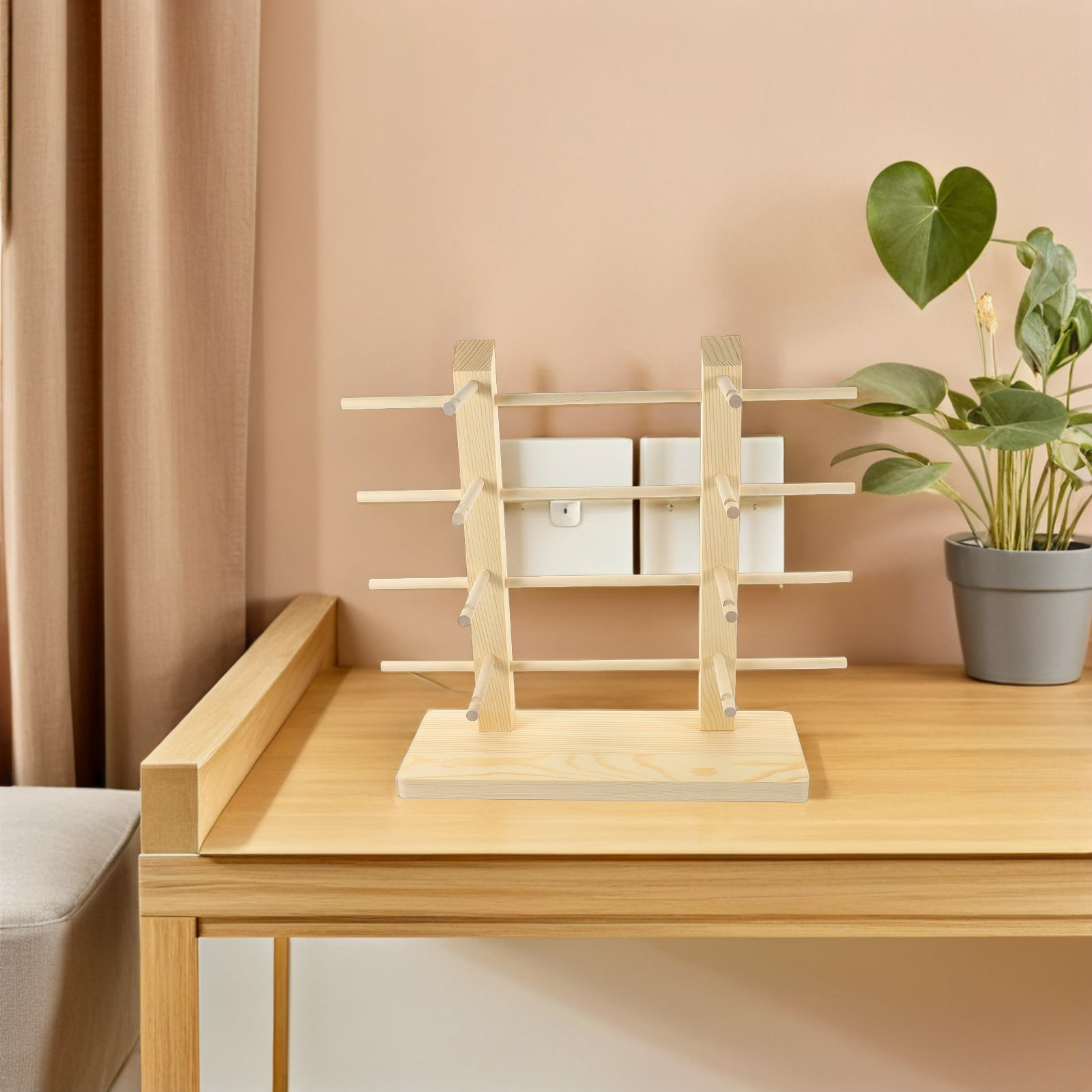 2Pcs Rak Pajangan Kacamata Kay - Display Stand Wood ulasan dan harga