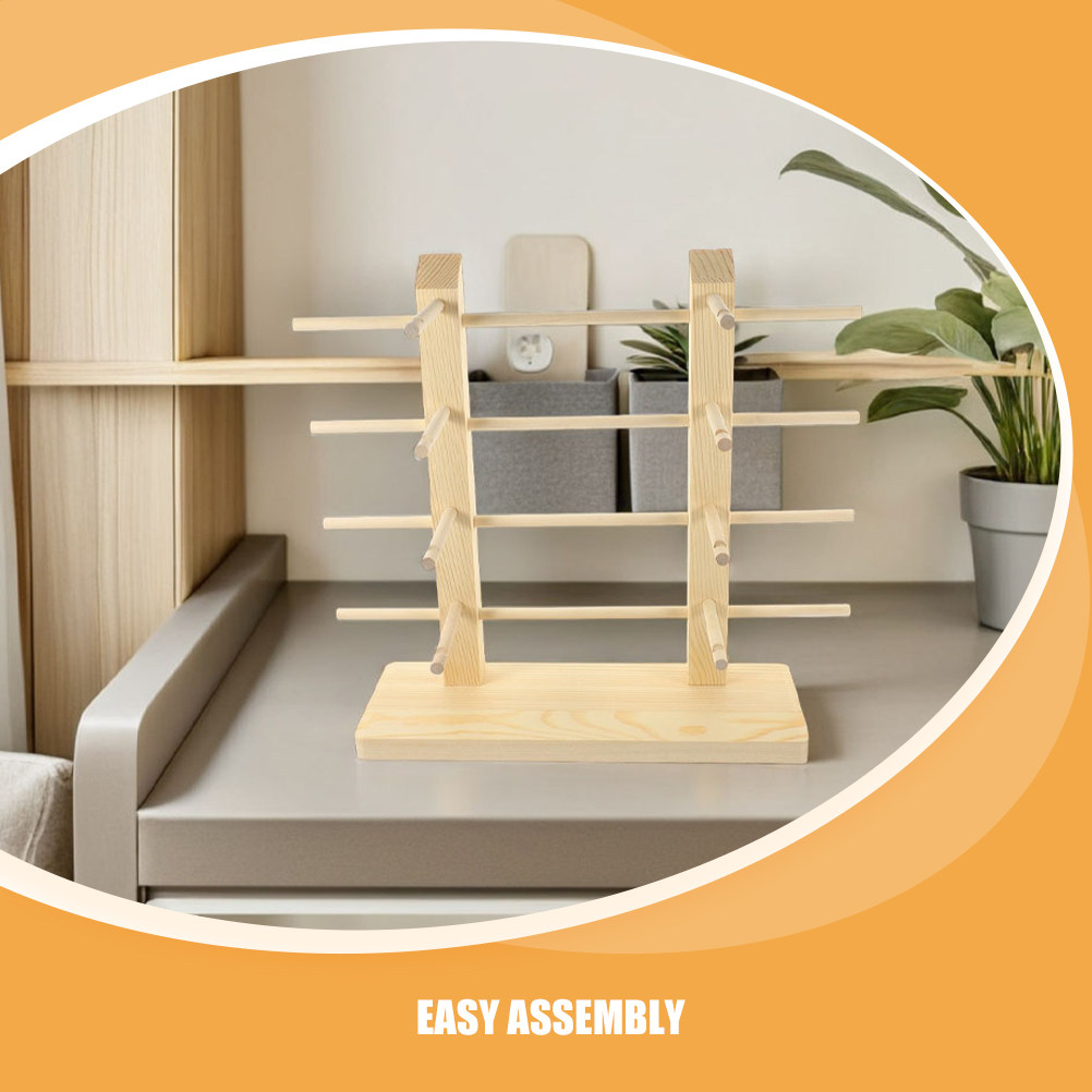 2Pcs Rak Pajangan Kacamata Kay - Display Stand Wood ulasan dan harga
