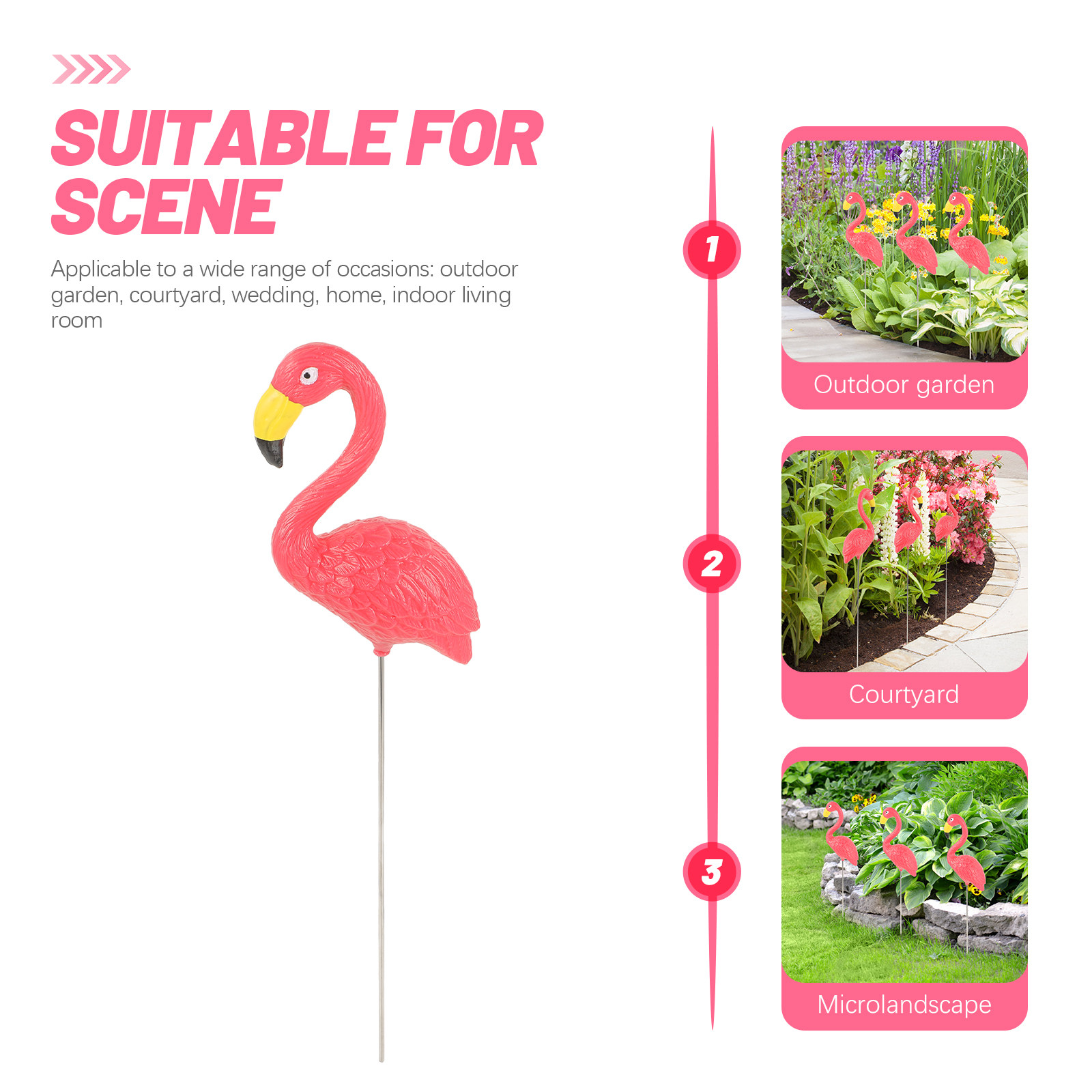 Ornamen Taman Flamingo Resin S - Bonsai Garden Art ulasan dan harga