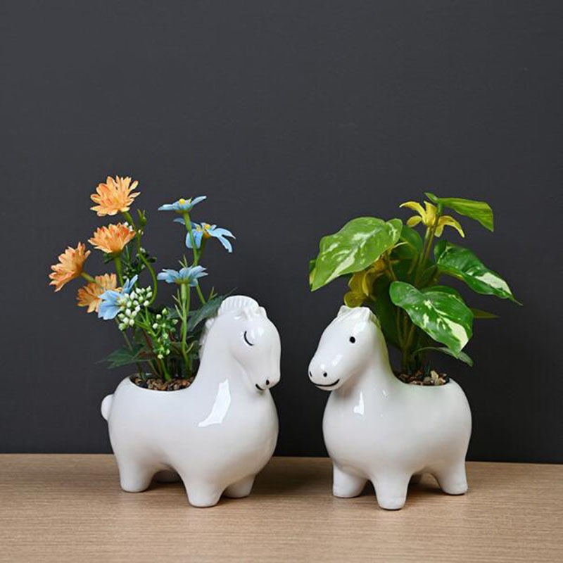 Pot Bunga Kreatif Porselen Put - Bonsai Garden Art ulasan dan harga