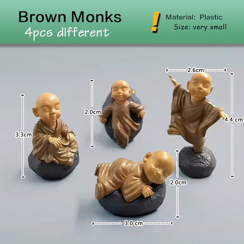 4 Buah Patung Biksu Kong Fu Ci - Bonsai Garden Art ulasan dan harga