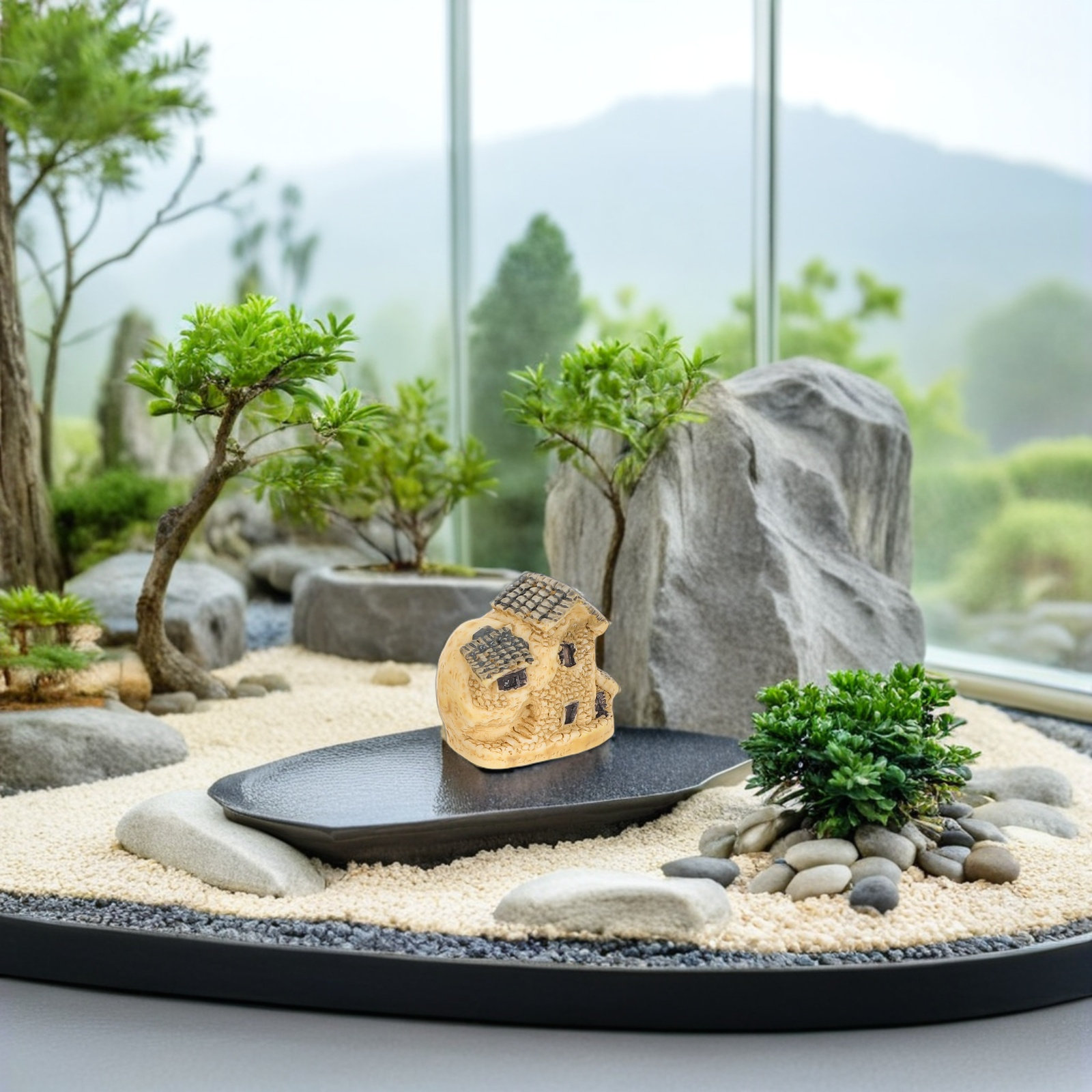 4 Buah Rumah Peri Taman Miniat - Bonsai Garden House ulasan dan harga