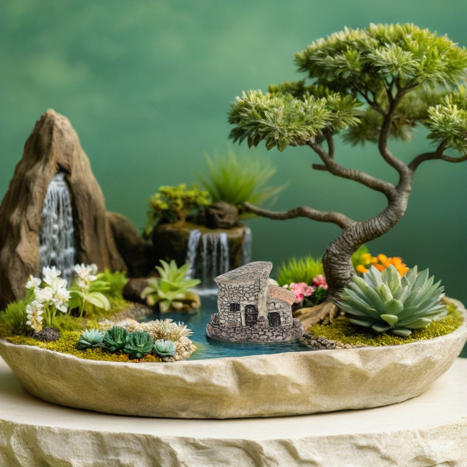 4 Buah Rumah Peri Taman Miniat - Bonsai Garden House ulasan dan harga